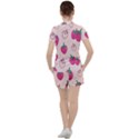 Seamless Strawberry Fruit Pattern Background Women s T-Shirt and Shorts Set View2