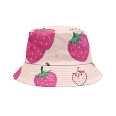 Seamless Strawberry Fruit Pattern Background Bucket Hat by Bedest