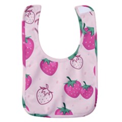 Seamless Strawberry Fruit Pattern Background Baby Bib by Bedest