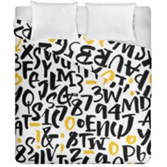 Letters Pattern Duvet Cover Double Side (california King Size) by Bedest