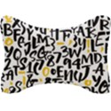 Letters Pattern Seat Head Rest Cushion View1