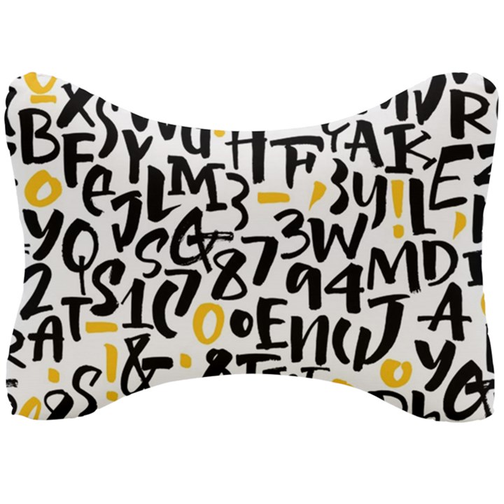 Letters Pattern Seat Head Rest Cushion