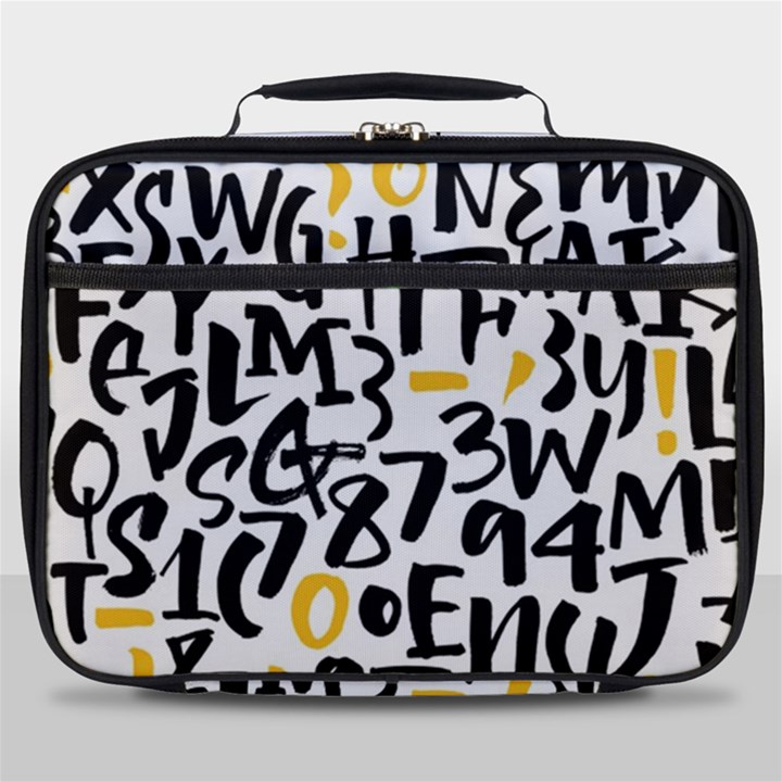 Letters Pattern Full Print Lunch Bag