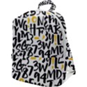 Letters Pattern Zip Up Backpack View1