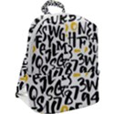 Letters Pattern Zip Up Backpack View2