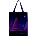 Egyptian Pyramids Night Landscape Cartoon Zipper Classic Tote Bag View1