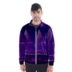 Egyptian Pyramids Night Landscape Cartoon Men s Windbreaker by Bedest