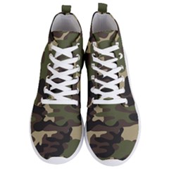 Texture Military Camouflage Repeats Seamless Army Green Hunting Men s Lightweight High Top Sneakers by Bedest