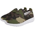 Texture Military Camouflage Repeats Seamless Army Green Hunting Kids  Slip On Sneakers View2