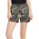 Texture Military Camouflage Repeats Seamless Army Green Hunting Women s Runner Shorts View1