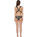 Texture Military Camouflage Repeats Seamless Army Green Hunting Low Cut Ruffle Edge Bikini Set View4