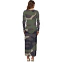 Texture Military Camouflage Repeats Seamless Army Green Hunting Long Sleeve Longline Maxi Dress View4