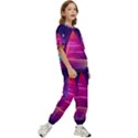 Egyptian Pyramids Night Landscape Cartoon Art Kids  T-Shirt and Pants Sports Set View3