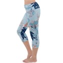 Crane Pattern Bird Animal Nature Capri Yoga Leggings View2