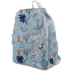 Crane Pattern Bird Animal Nature Top Flap Backpack by Bedest