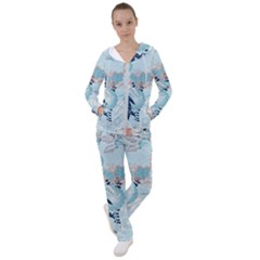 Crane Pattern Bird Animal Nature Women s Tracksuit by Bedest