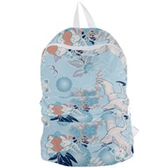 Crane Pattern Bird Animal Nature Foldable Lightweight Backpack by Bedest