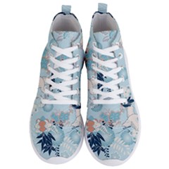 Crane Pattern Bird Animal Nature Men s Lightweight High Top Sneakers by Bedest