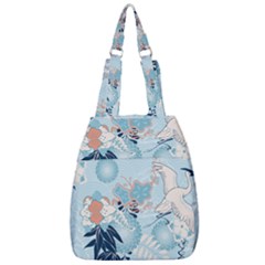 Crane Pattern Bird Animal Nature Center Zip Backpack by Bedest