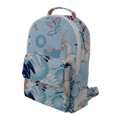 Crane Pattern Bird Animal Nature Flap Pocket Backpack (large) by Bedest