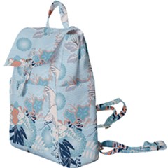 Crane Pattern Bird Animal Nature Buckle Everyday Backpack by Bedest