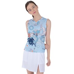 Crane Pattern Bird Animal Nature Women s Sleeveless Sports Top by Bedest