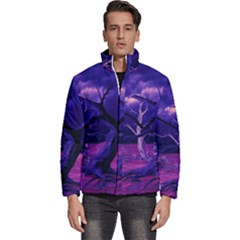 Forest Night Sky Clouds Mystical Men s Puffer Bubble Jacket Coat by Bedest