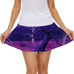 Forest Night Sky Clouds Mystical Women s Skort by Bedest