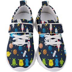 Big Set Cute Astronauts Space Planets Stars Aliens Rockets Ufo Constellations Satellite Moon Rover V Kids  Velcro Strap Shoes by Bedest