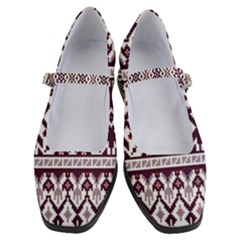 Illustration Ukrainian Folk Seamless Pattern Ornament Women s Mary Jane Shoes