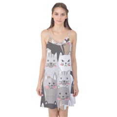 Cute Cats Seamless Pattern Camis Nightgown  by Bedest