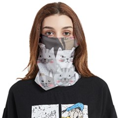 Cute Cats Seamless Pattern Face Covering Bandana (two Sides) by Bedest