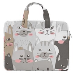 Cute Cats Seamless Pattern Macbook Pro 13  Double Pocket Laptop Bag by Bedest