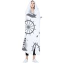 Marine Nautical Seamless Pattern With Vintage Lighthouse Wheel Wearable Blanket View1