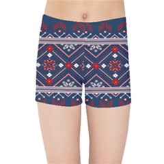 Ukrainian Folk Seamless Pattern Ornament Art Kids  Sports Shorts by Bedest