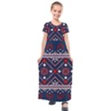 Ukrainian Folk Seamless Pattern Ornament Art Kids  Short Sleeve Maxi Dress View1