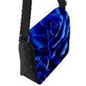 Blue Roses Flowers Plant Romance Blossom Bloom Nature Flora Petals Flap Closure Messenger Bag (S) View2