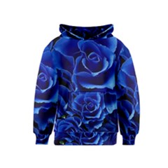 Blue Roses Flowers Plant Romance Blossom Bloom Nature Flora Petals Kids  Pullover Hoodie by Bedest