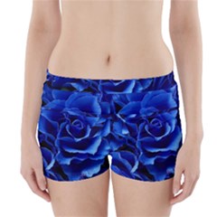 Blue Roses Flowers Plant Romance Blossom Bloom Nature Flora Petals Boyleg Bikini Wrap Bottoms by Bedest