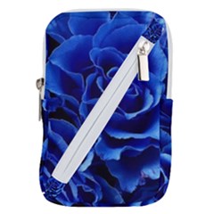 Blue Roses Flowers Plant Romance Blossom Bloom Nature Flora Petals Belt Pouch Bag (small) by Bedest