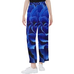 Blue Roses Flowers Plant Romance Blossom Bloom Nature Flora Petals Women s Pants  by Bedest