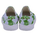 Cute Green Frogs Seamless Pattern Kids  Canvas Slip Ons View4