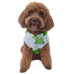 Cute Green Frogs Seamless Pattern Dog Sweater by Bedest