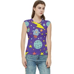 Card With Lovely Planets Women s Raglan Cap Sleeve T-shirt by Bedest