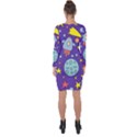 Card With Lovely Planets Asymmetric Cut-Out Shift Dress View2