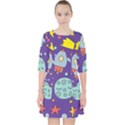 Card With Lovely Planets Quarter Sleeve Pocket Dress View1