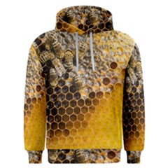 Honeycomb With Bees Men s Overhead Hoodie by Bedest