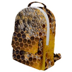 Honeycomb With Bees Flap Pocket Backpack (small) by Bedest