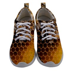 Honeycomb With Bees Women Athletic Shoes by Bedest