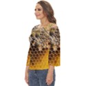 Honeycomb With Bees Cut Out Wide Sleeve Top View2